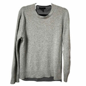 Banana Republic Two Tone Gray Wool Crewneck  Knit Sweater Medium